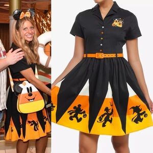 Her Universe Black and Orange Halloween Dress